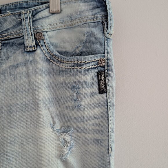 Silver light wash Tuesday low boot cut jeans - authentic 2000's jeans - Picture 4 of 11